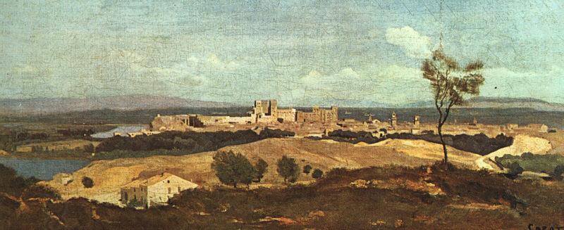  Jean Baptiste Camille  Corot Avignon from the West China oil painting art